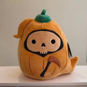 NWT 12” Otto the Pumpkin Grim Reaper Halloween Mallow Mash Squishmallow